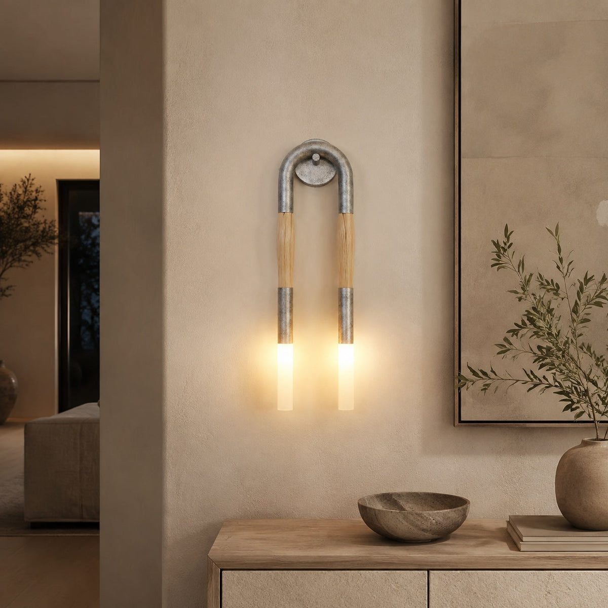 Double Head Wall Sconce Adjustable Wall Mounted LED