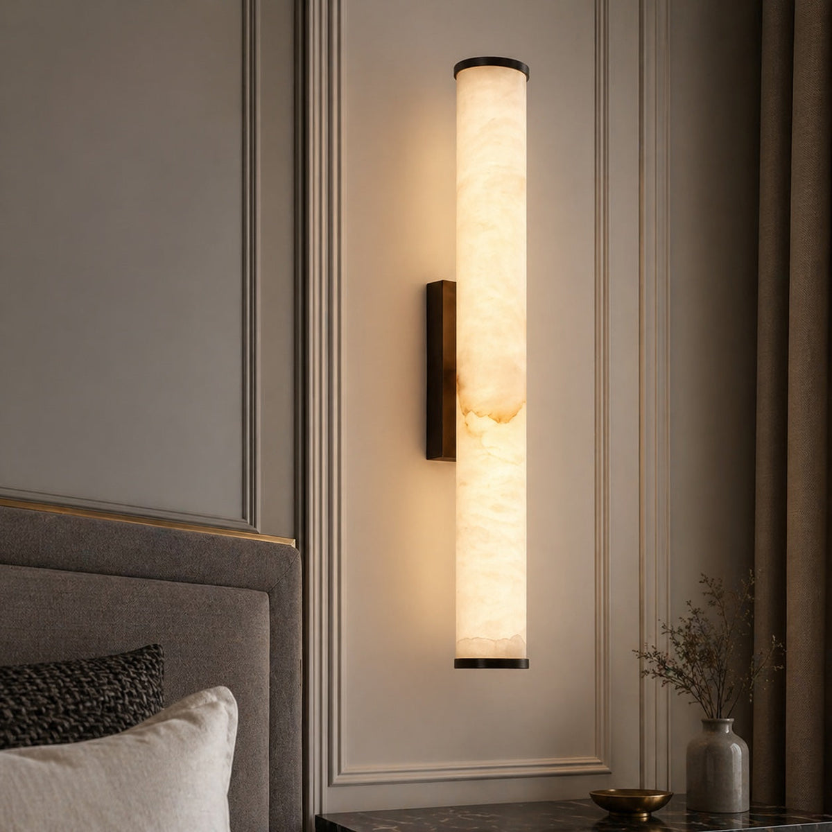 Marble-Effect Resin Wall Sconce Wall Mounted LED