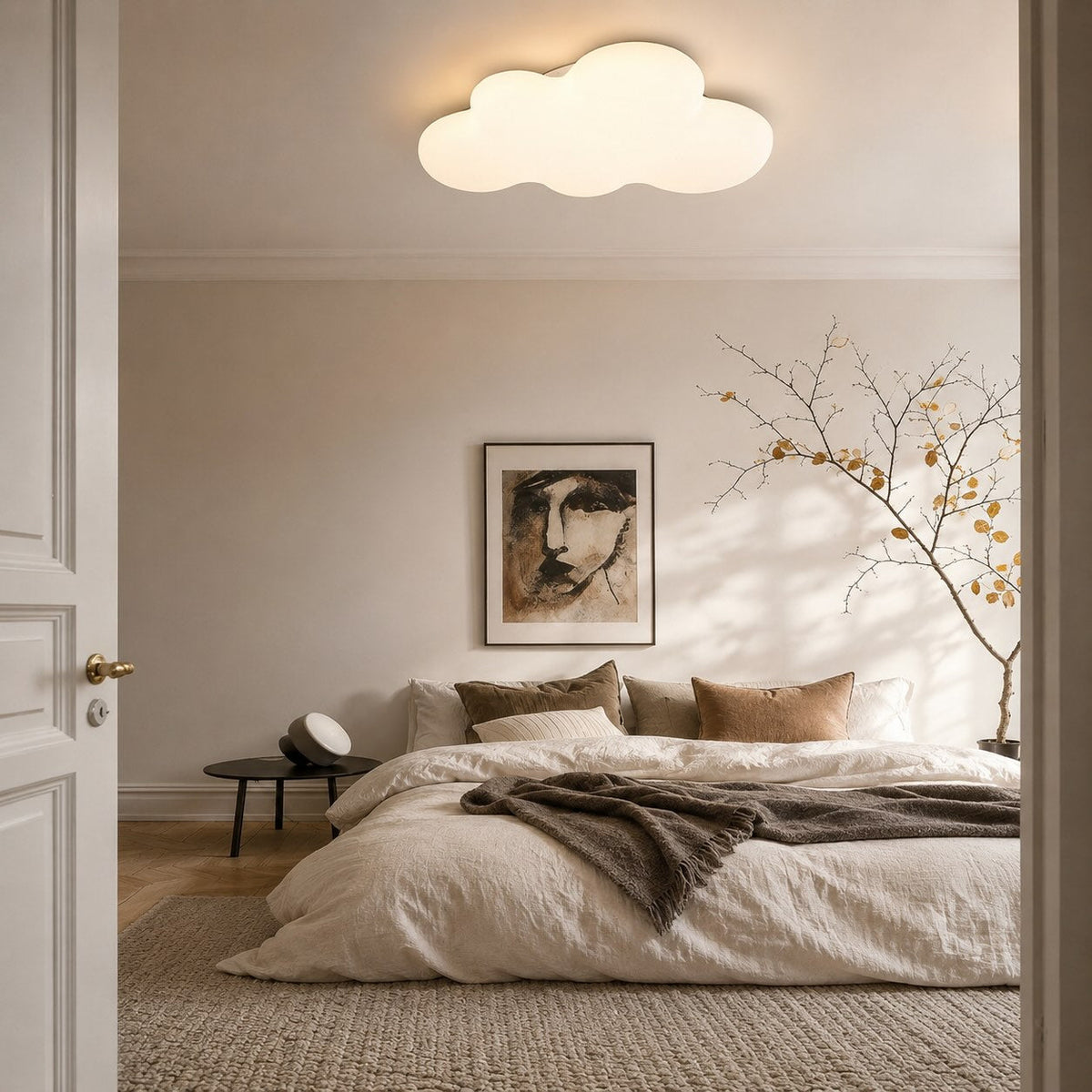 Cloud Cartoon LED Flush Mount Ceiling Light Kids Room 50W Adjustable White