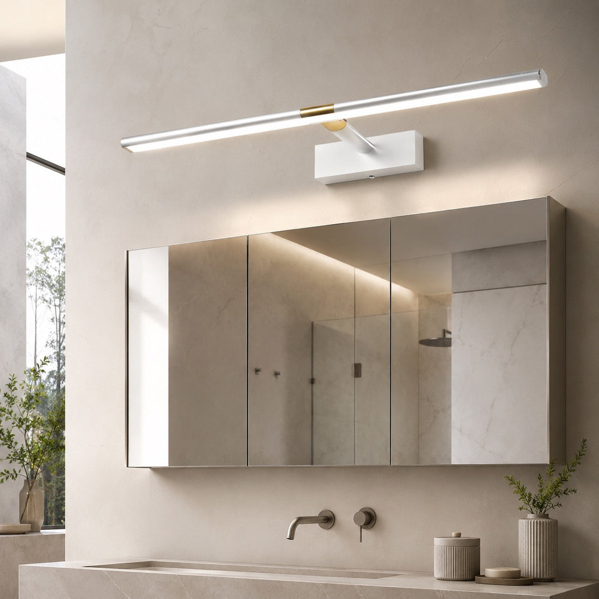 Extendable Arm LED Vanity Light Bar Matte Aluminium Gold, Black or Coffee