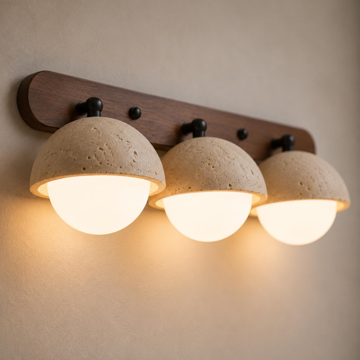 Travertine Pull Chain Wall Sconce