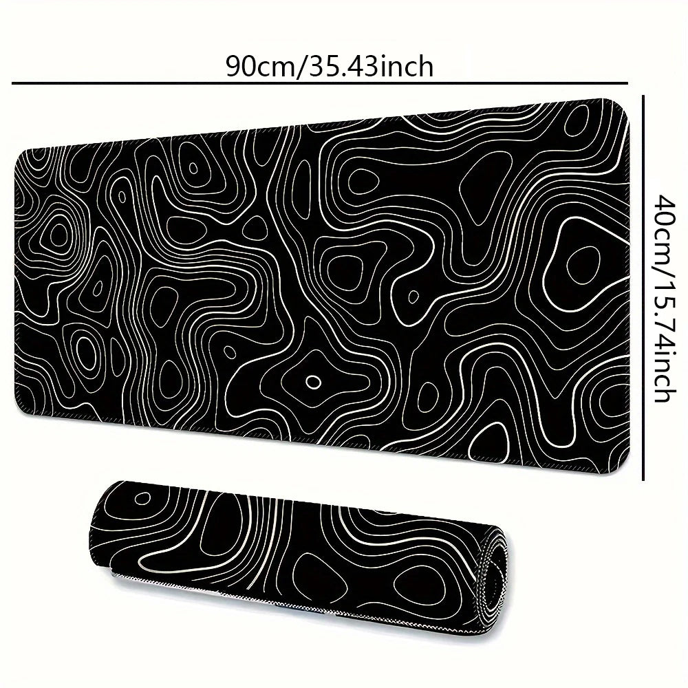 Large Extended Mouse Pad – Non-Slip Rubber Stitched Edge Desk Mat