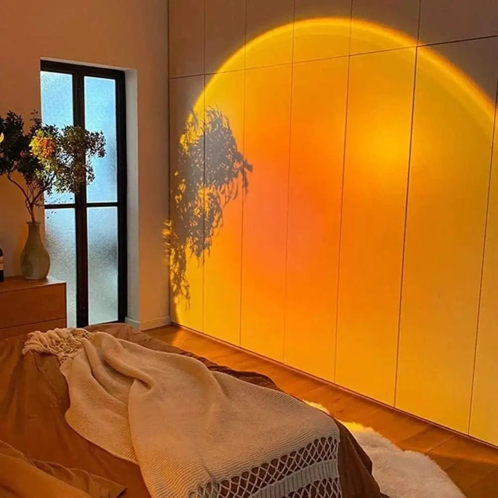 Sunset Projection Lamp LED Atmosphere Light Bedroom Living Room USB Indoor Lighting Home Decor