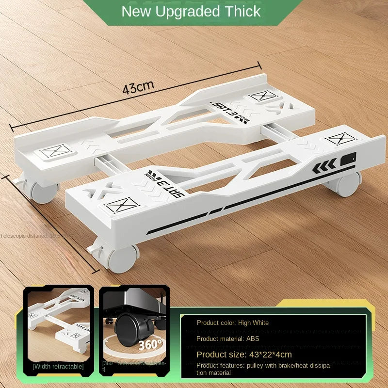 Adjustable CPU Stand with Wheels – Rolling PC Tower Holder