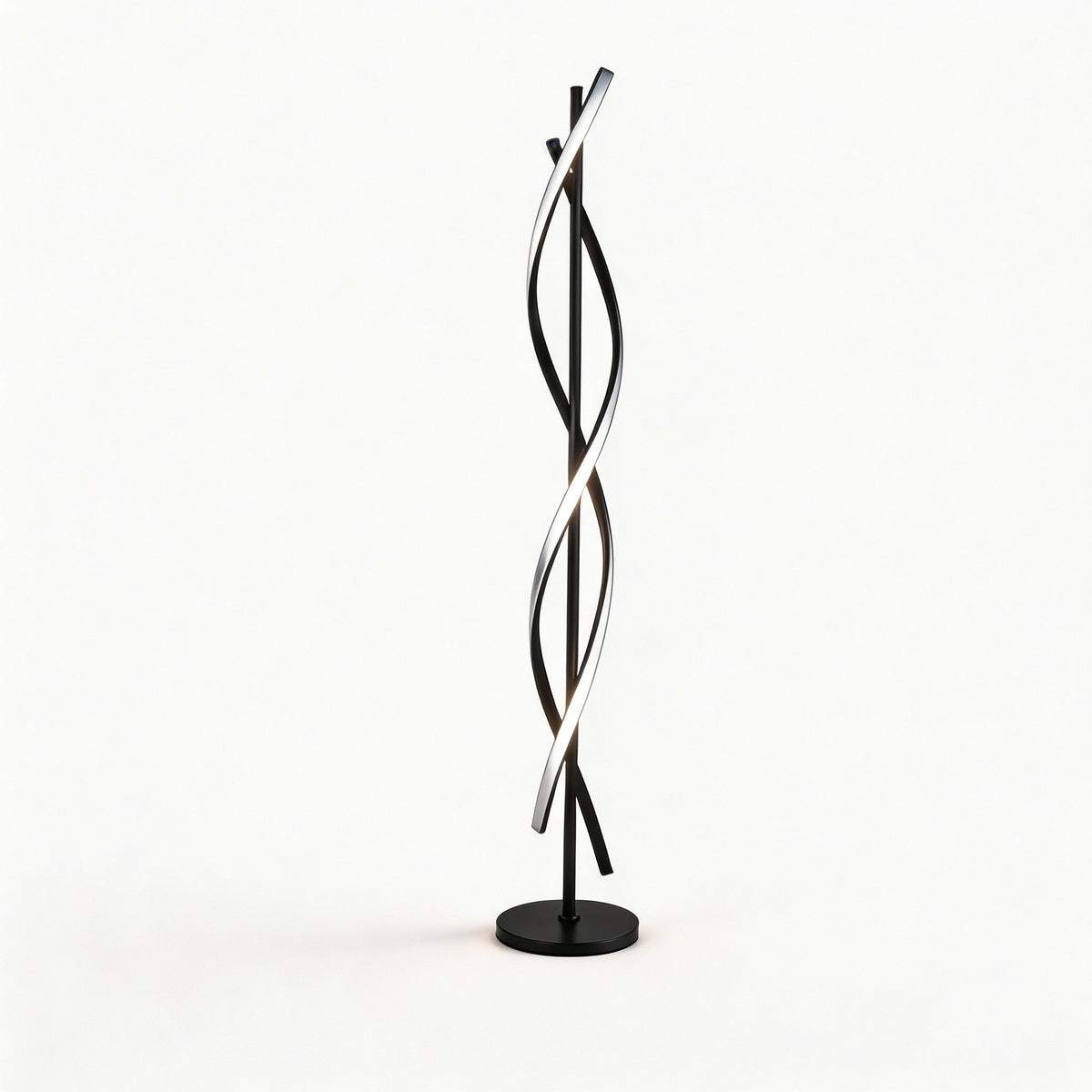 Spiral Aluminium Floor Lamp 360° LED Adjustable Light