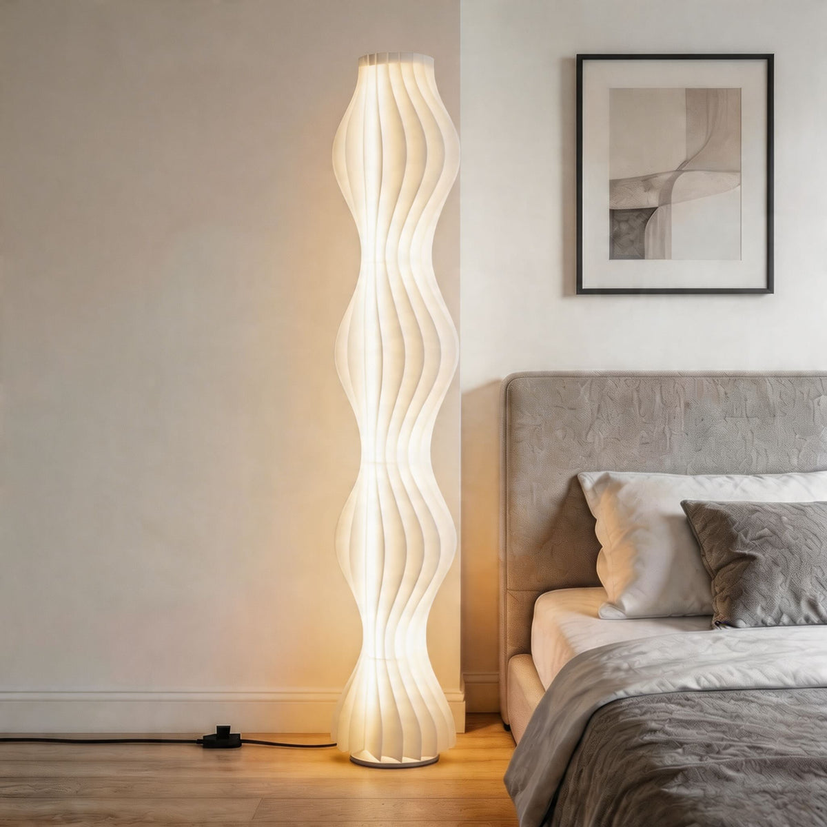 Nordic Acrylic Floor Lamp Remote LED Adjustable 69in