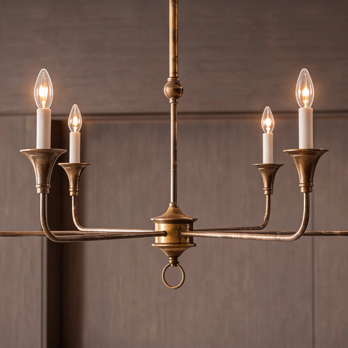 Candle Brass Chandelier E14 5-6 Head LED