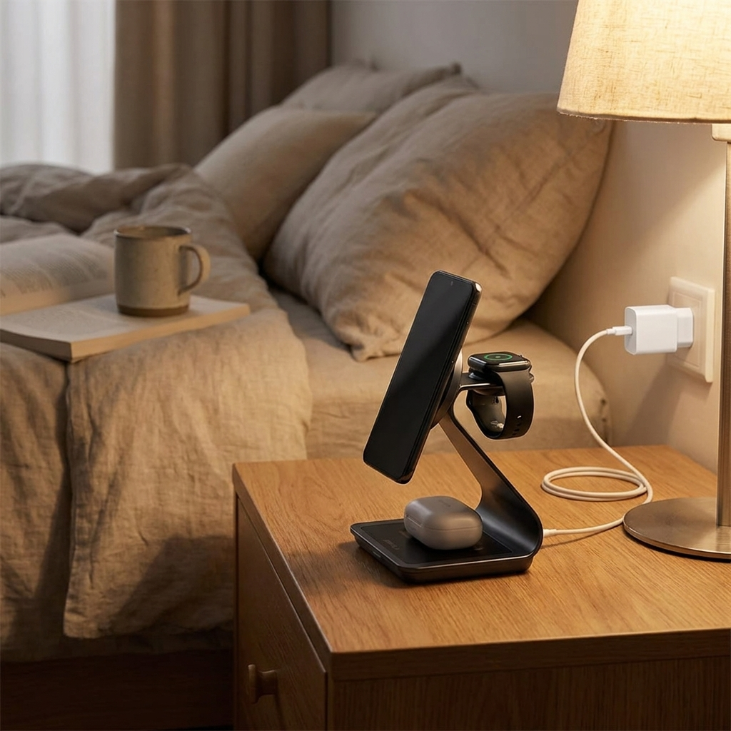 3-in-1 magnetic charger EU plug charging devices