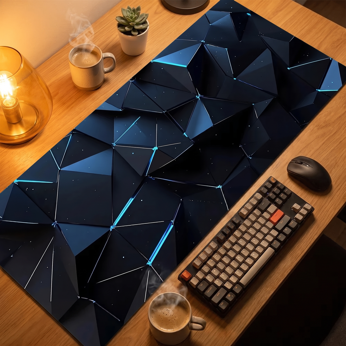 Large Gaming Hexagonal Geometric Mouse Pad