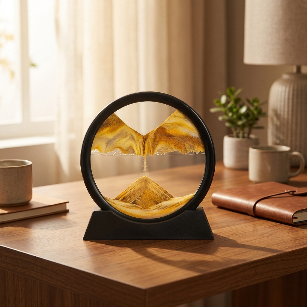3D Sand Hourglass - Yellow - warm scene