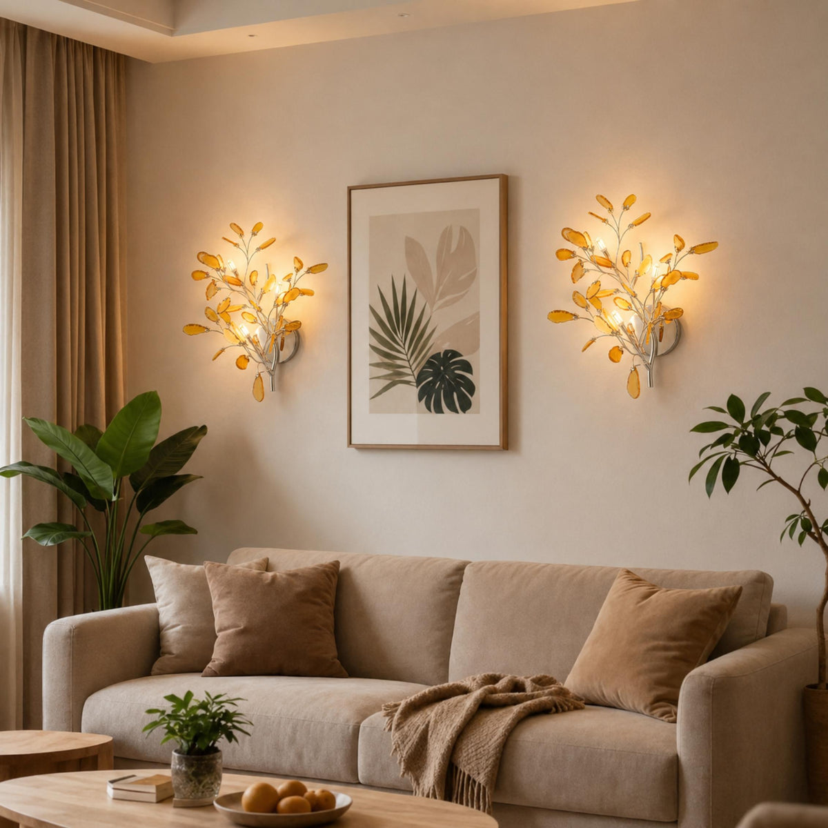 Contemporary Agate Wall Light Metal Fixture Wall