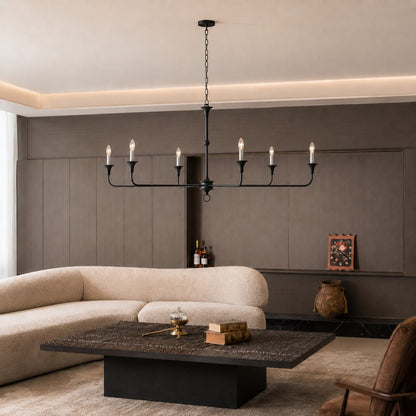 Candle Brass Chandelier E14 5-6 Head LED