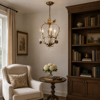 Crystal Chandelier Pendant Light Fixture LED Hanging