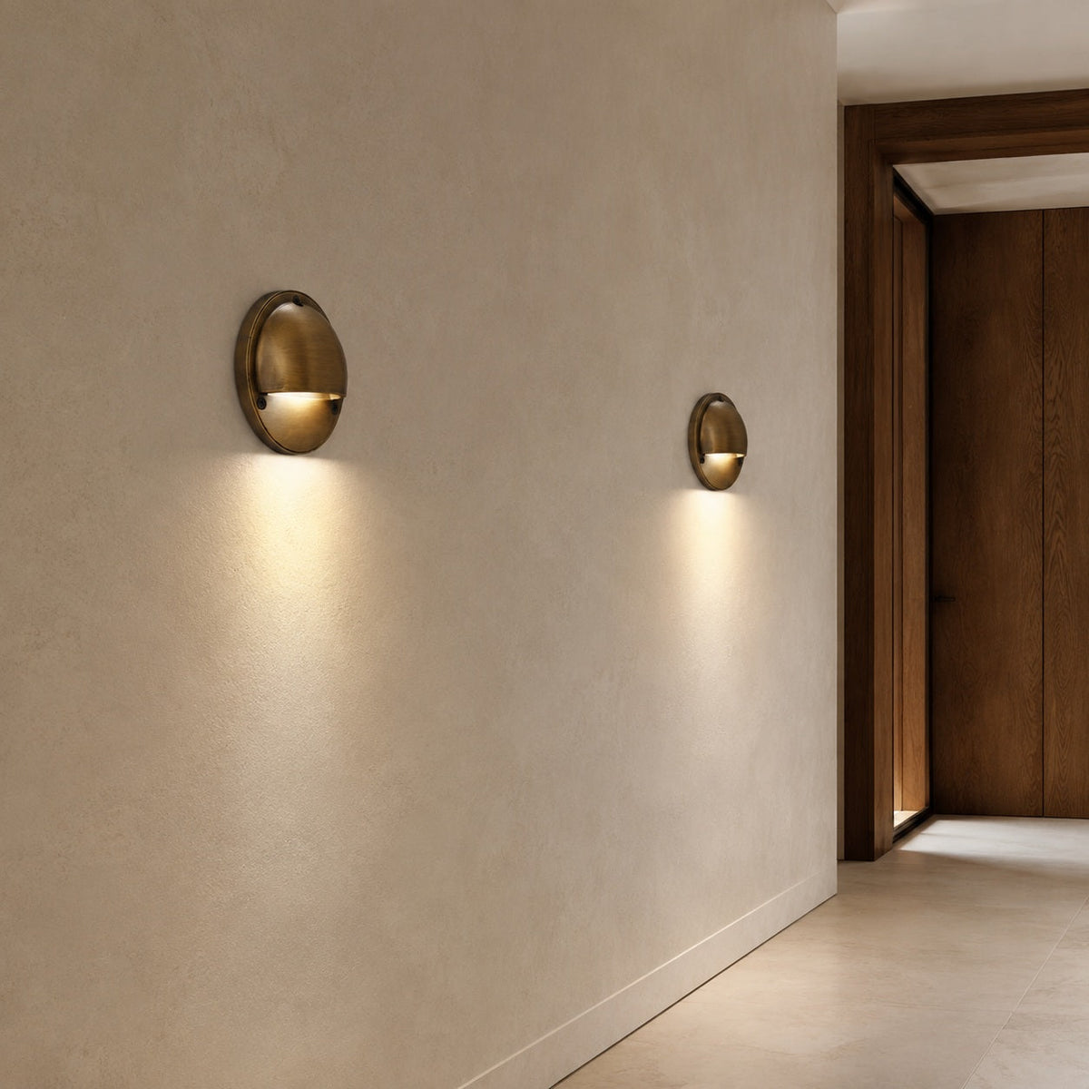 Compact Round Metal LED Wall Sconce