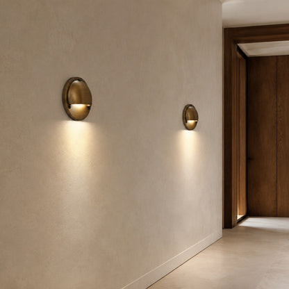 Compact Round Metal LED Wall Sconce