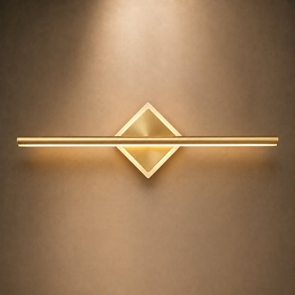 Geometric Diamond LED Vanity Wall Lamp Gold or Black 40–80cm