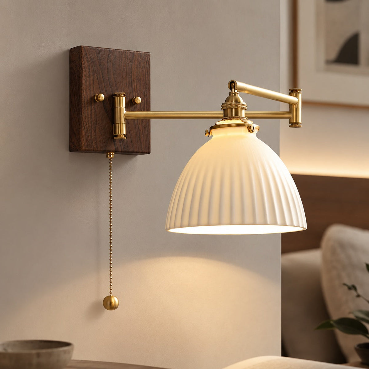 Ceramic Wall Lamp Wall Mounted Dimmable LED Sconce