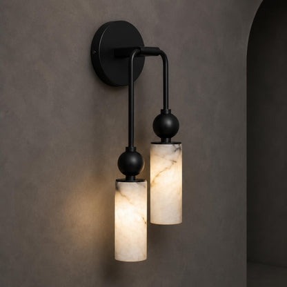 Flush Mount Glass Wall Light Adjustable LED Sconce