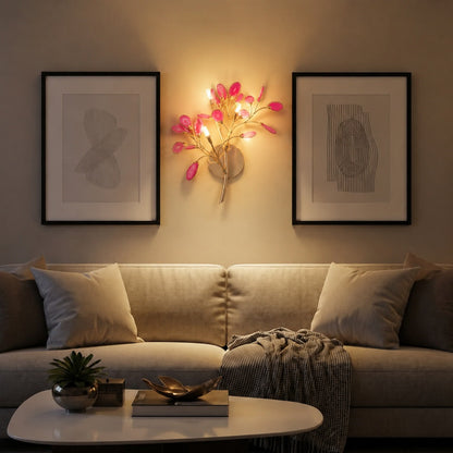 Contemporary Agate Wall Light Metal Fixture Wall
