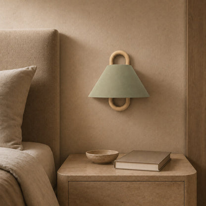 Minimalist Wall Light Wall Mounted Beech Wood Base