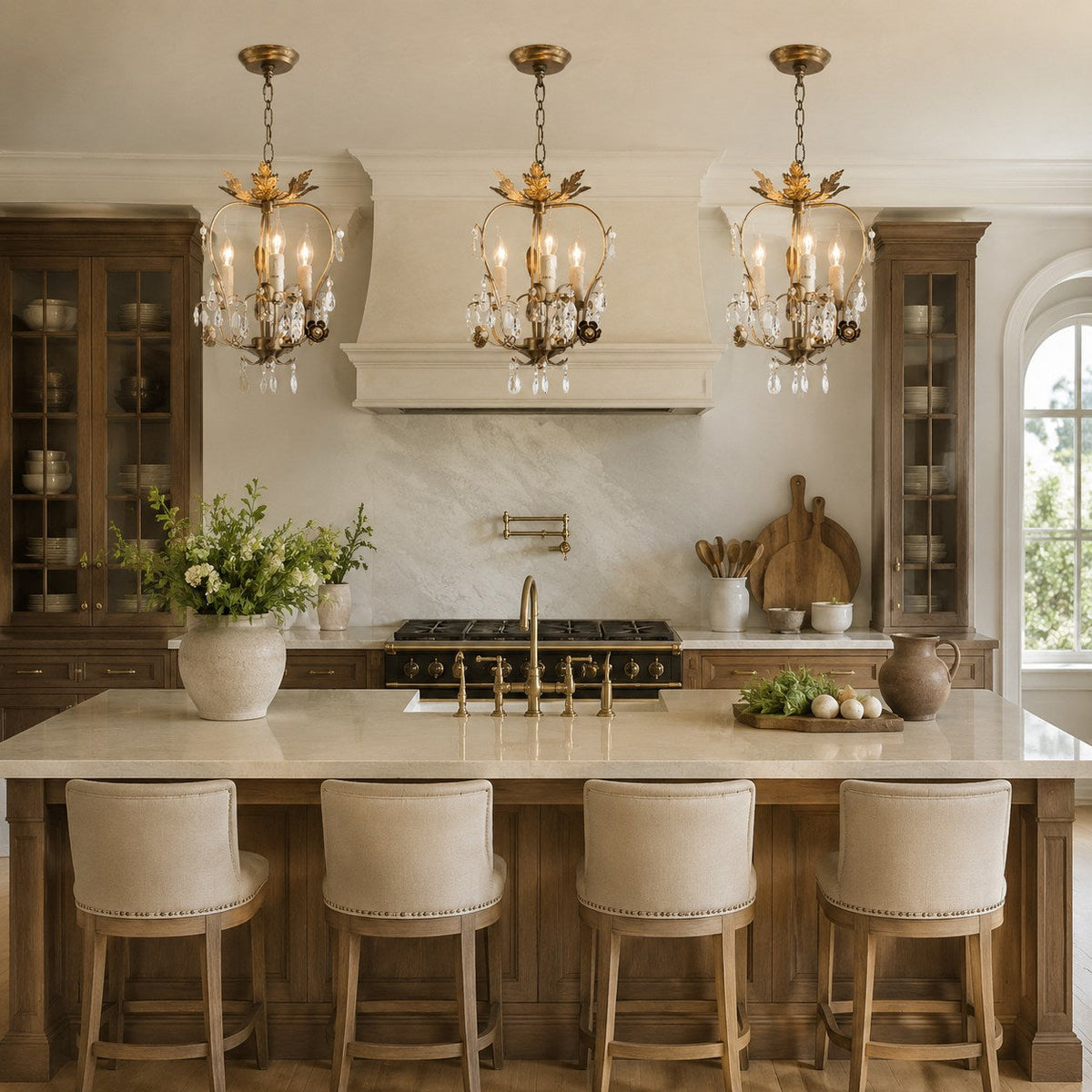 Crystal Chandelier Pendant Light Fixture LED Hanging