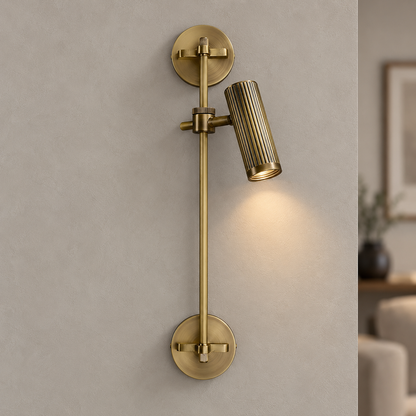 Bronze Rail Wall Light Adjustable Spotlight LED Sconce