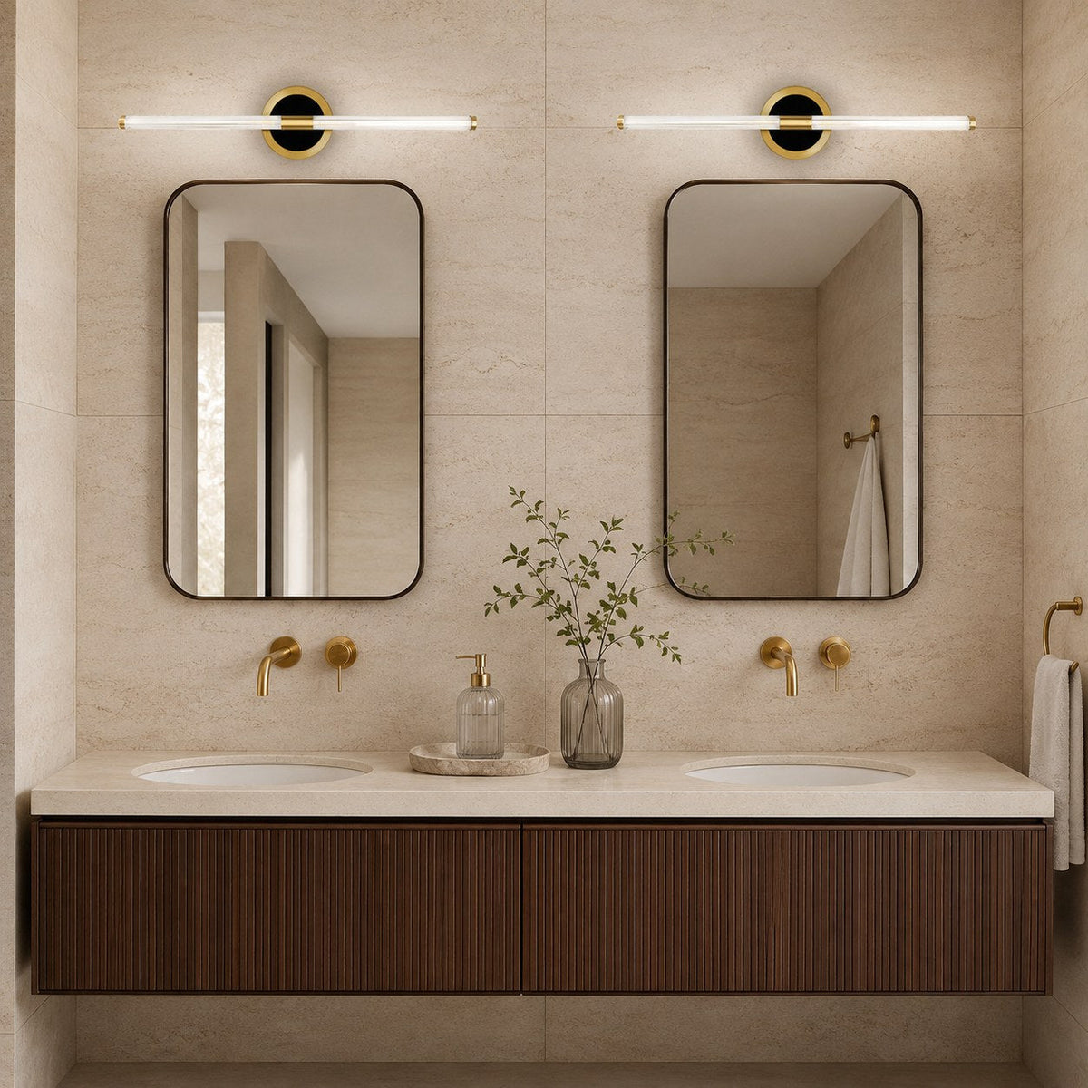 Linear Aluminium & Acrylic LED Wall Light Vertical or Horizontal Vanity Sconce