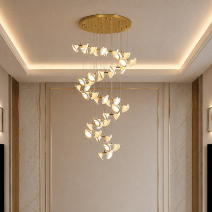 Double Horn Iron Chandelier Ceiling Light LED