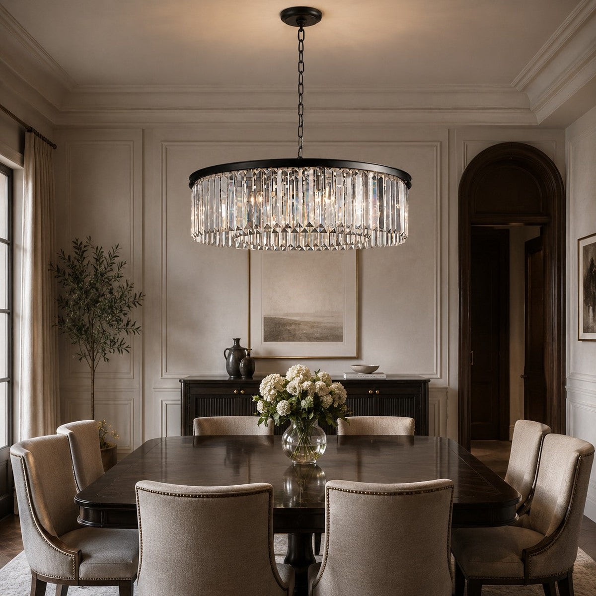 Large 84cm Round K9 Crystal Chandelier