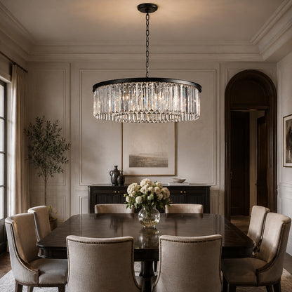 Large 84cm Round K9 Crystal Chandelier