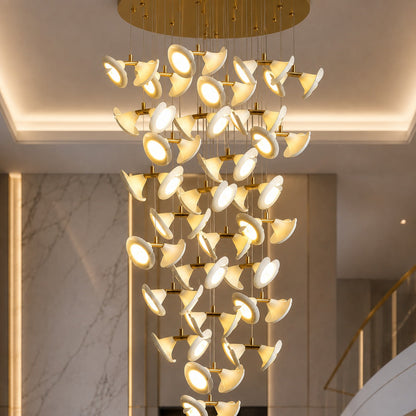 Double Horn Iron Chandelier Ceiling Light LED
