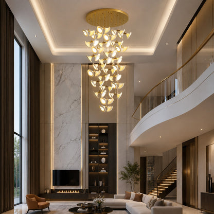 Double Horn Iron Chandelier Ceiling Light LED