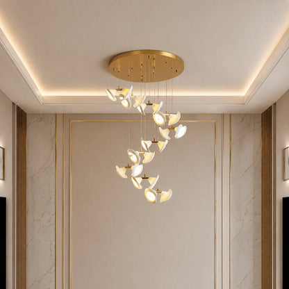 Double Horn Iron Chandelier Ceiling Light LED