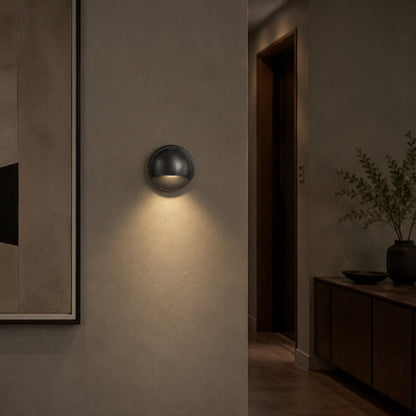 Compact Round Metal LED Wall Sconce