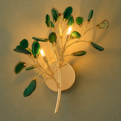 Contemporary Agate Wall Light Metal Fixture Wall