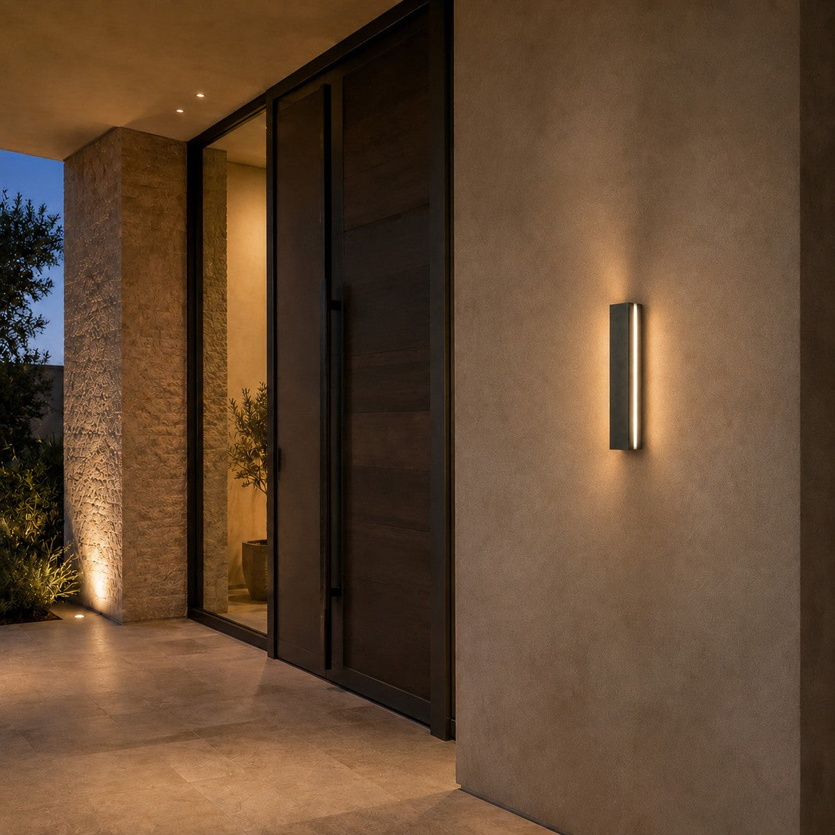 Minimalist Outdoor Wall Light Wall Mounted Aluminum LED