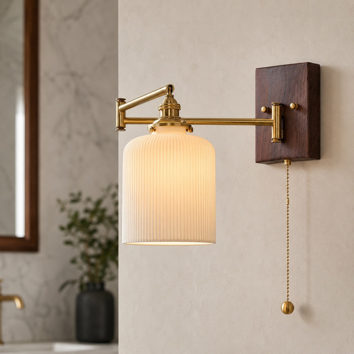 Ceramic Wall Lamp Wall Mounted Dimmable LED Sconce