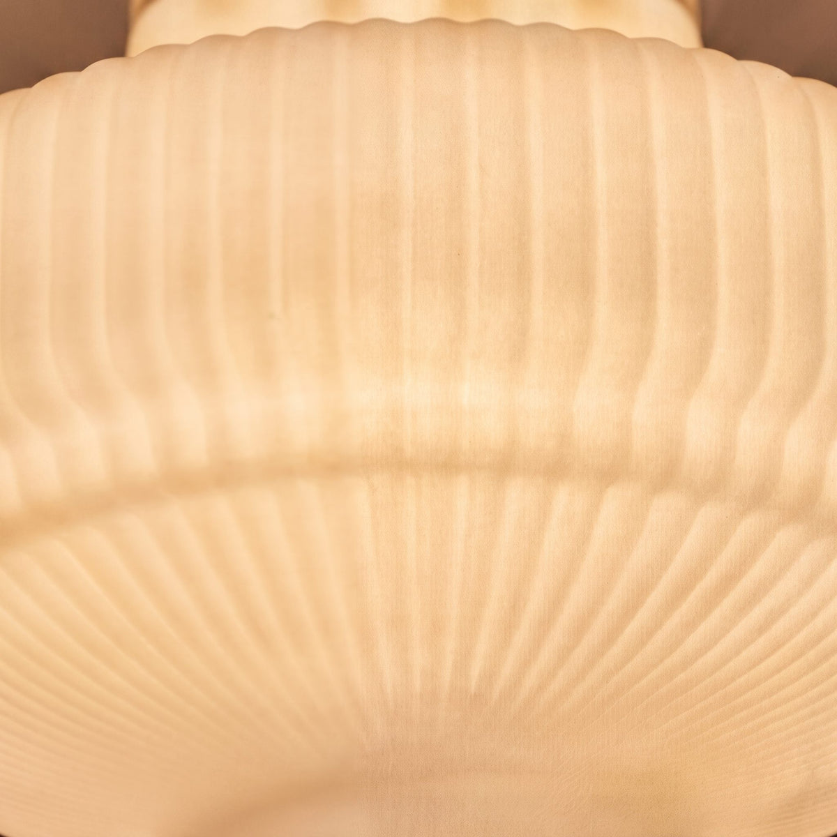 French Vintage Glass LED Flush Mount Ceiling Light Copper Warm White