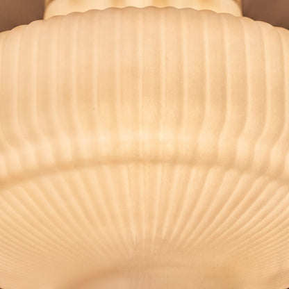 French Vintage Glass LED Flush Mount Ceiling Light Copper Warm White