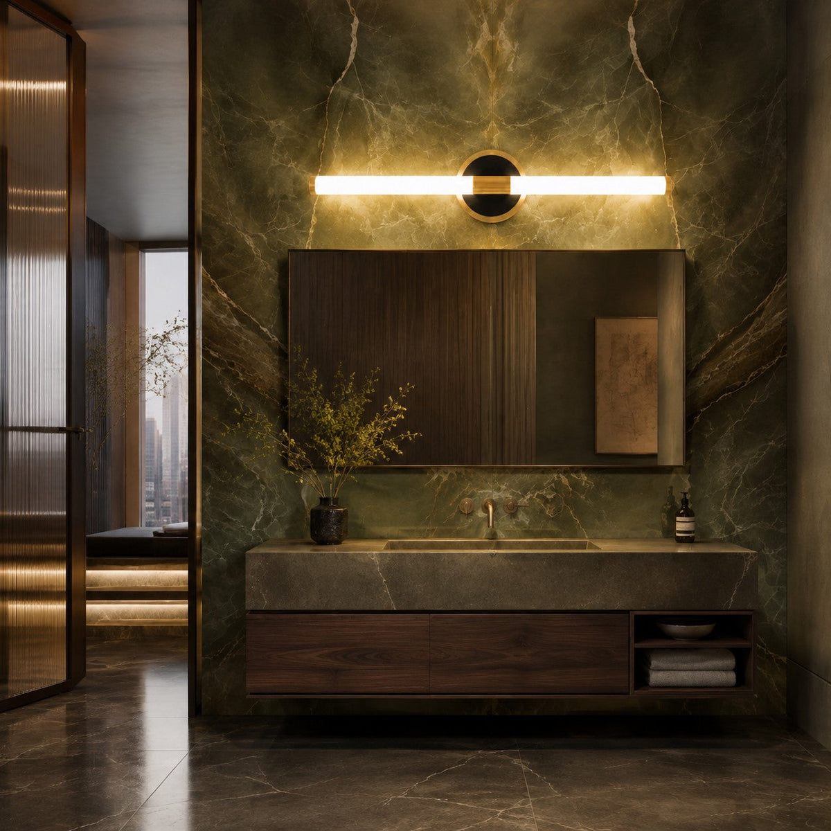 Linear Aluminium & Acrylic LED Wall Light Vertical or Horizontal Vanity Sconce