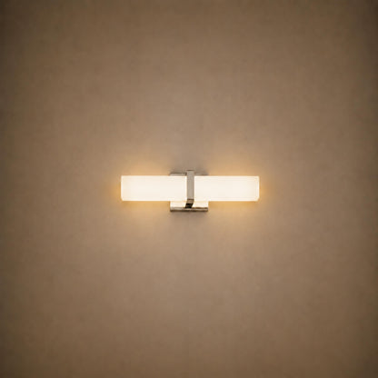 Stainless Steel Glass Panel LED Wall Light Bathroom & Hallway Sconce