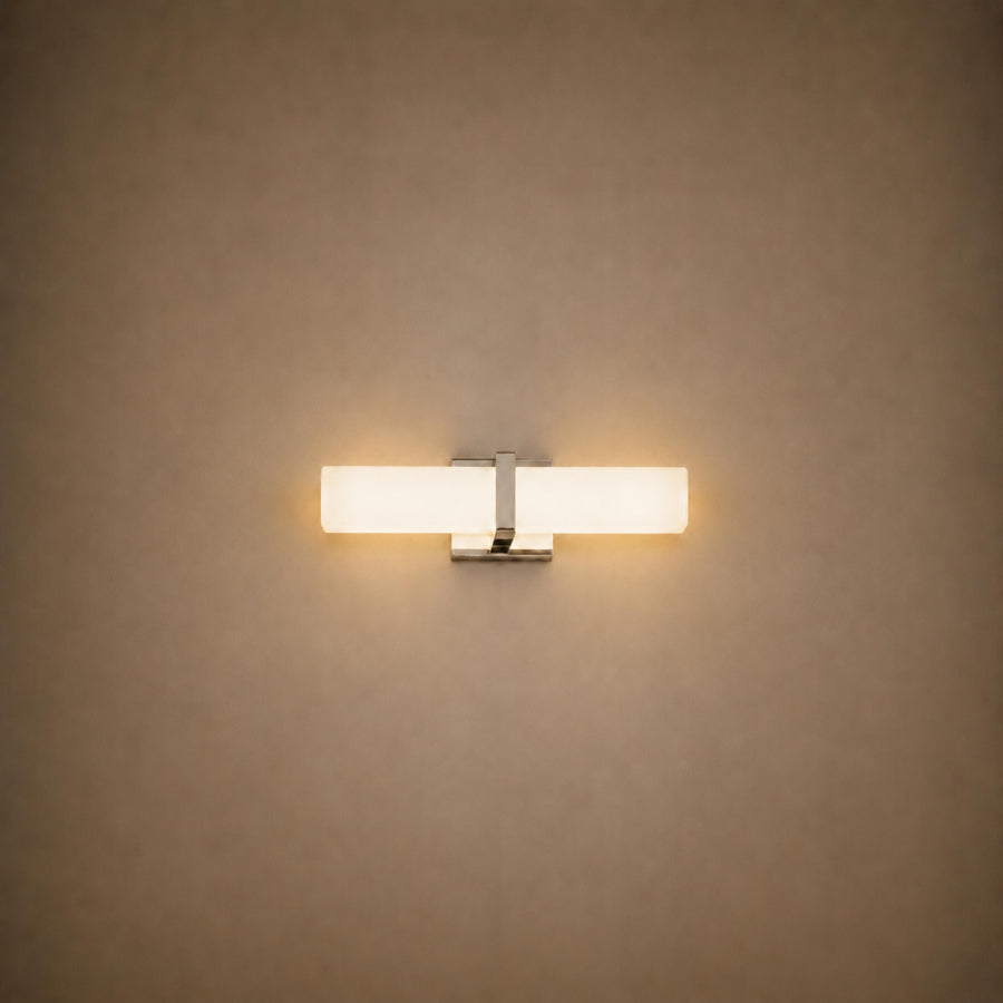 Stainless Steel Glass Panel LED Wall Light Bathroom & Hallway Sconce