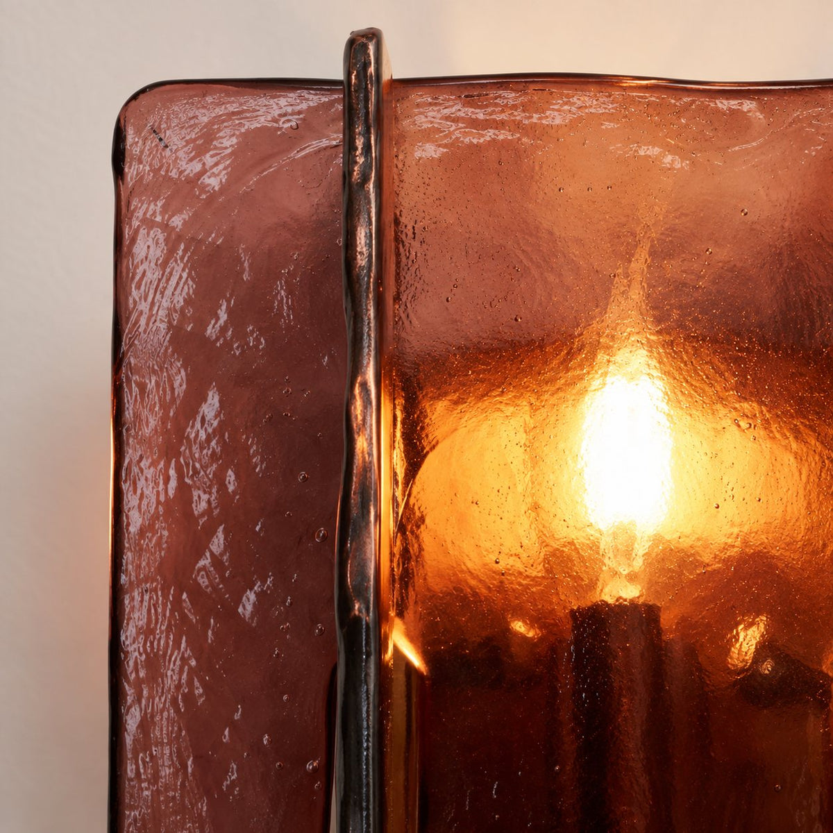 Overlapping Glass Wall Light Gold Metal LED Sconce