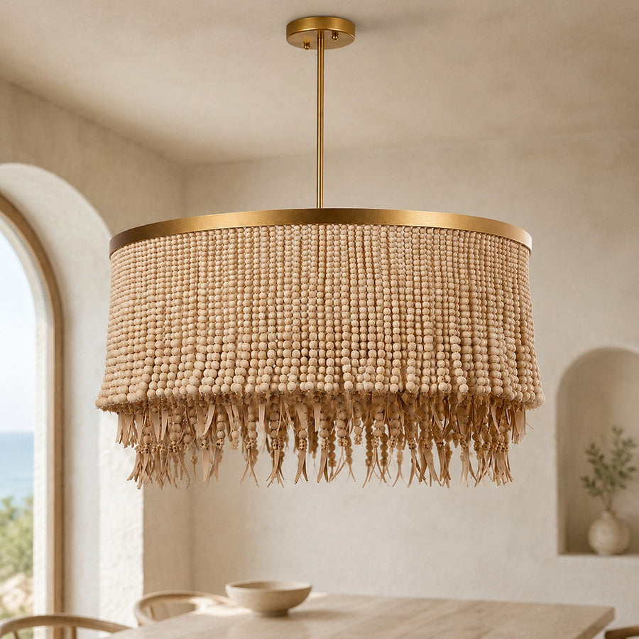 Metal Chandelier Adjustable Hanging LED Light Fixture