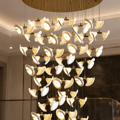 Double Horn Iron Chandelier Ceiling Light LED