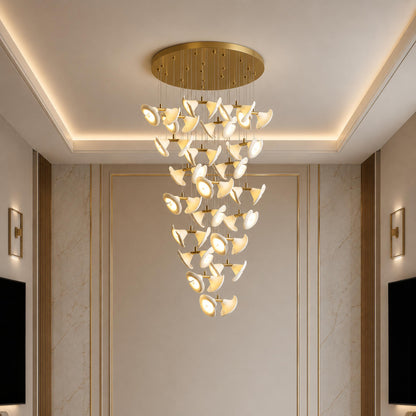 Double Horn Iron Chandelier Ceiling Light LED