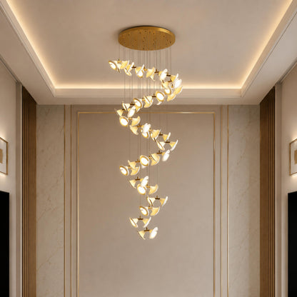 Double Horn Iron Chandelier Ceiling Light LED