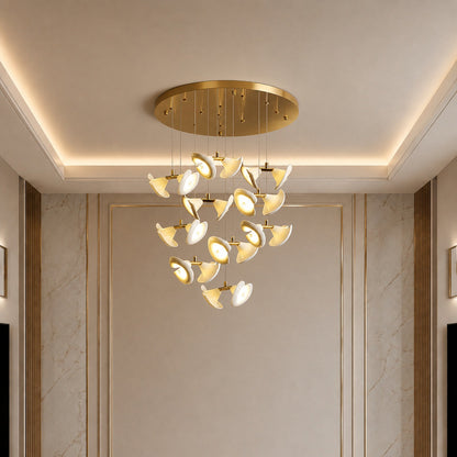 Double Horn Iron Chandelier Ceiling Light LED