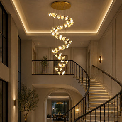 Double Horn Iron Chandelier Ceiling Light LED