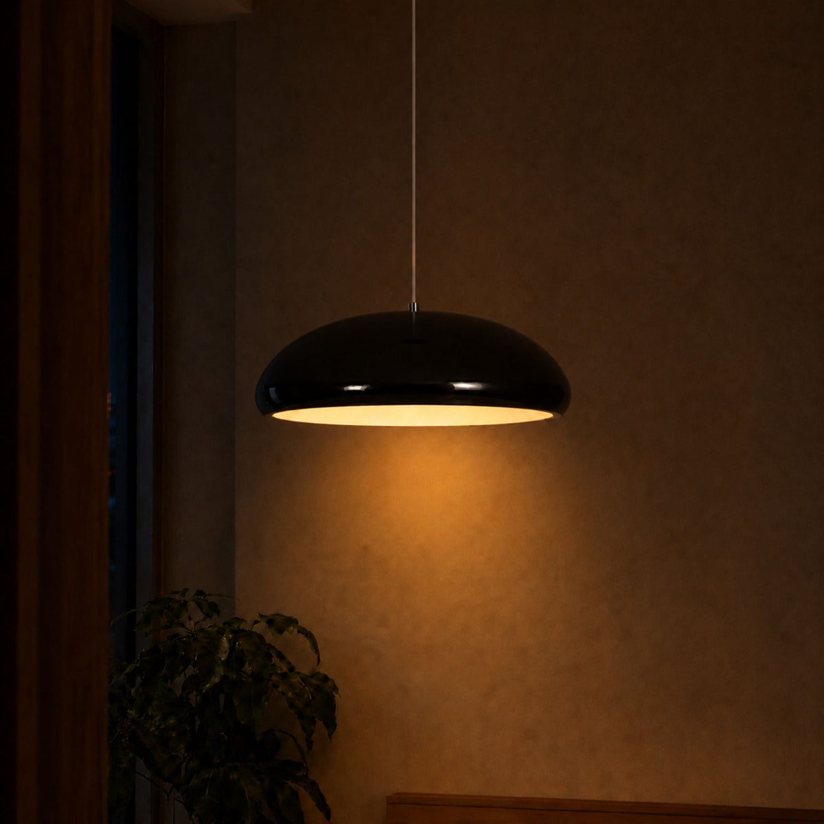 Modern Metal Dome Pendant Light 3-Colour LED Kitchen Dining